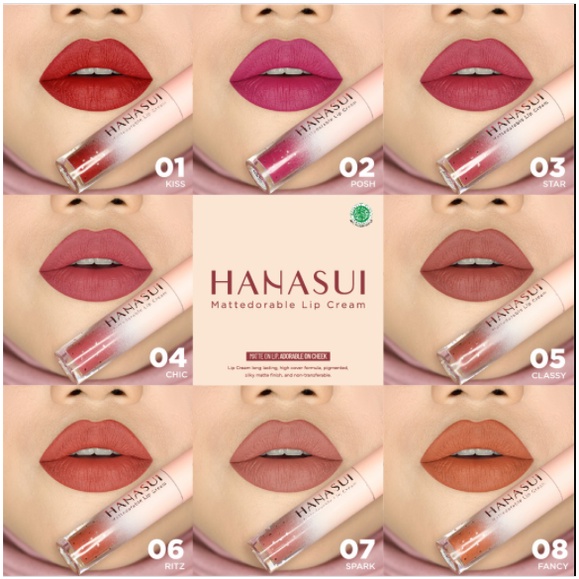 ✦SINAR✦ Hanasui Mattedorable Lip Cream - Boba Edition Lip Cream - Tintdorable Lip Tint