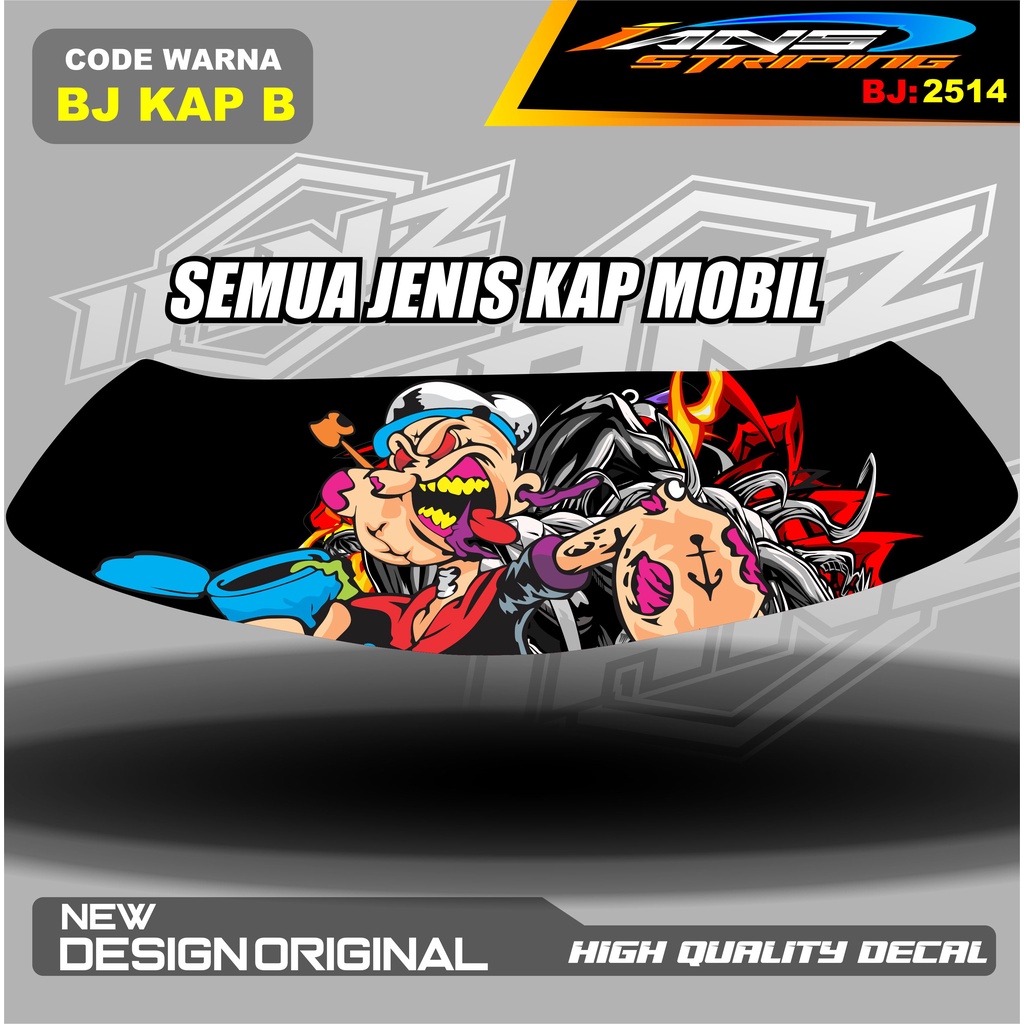 DECAL STICKER DECAL KAP CUP MOBIL BRIO, AGYA, JAZZ, AVANZA, INOVA / DECAL STIKER CUP KAP MOBIL / STIKER KAP MESIN