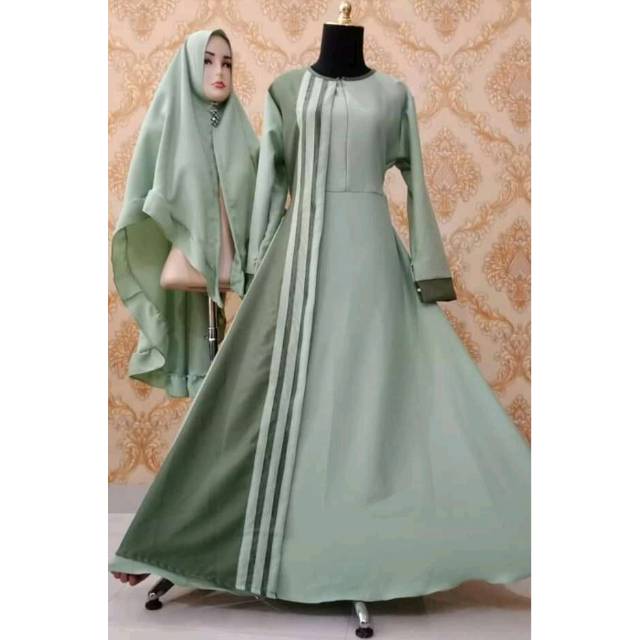 Gamis moscrepe set hijab