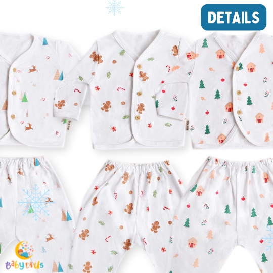 Nice Kids Winter Long Baby Set - Setelan Lengan Panjang Celana Panjang Bayi 0-3 3-6 6-12 bulan