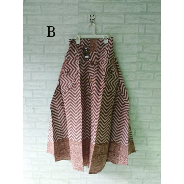 Rok klok batik warna pastel-5