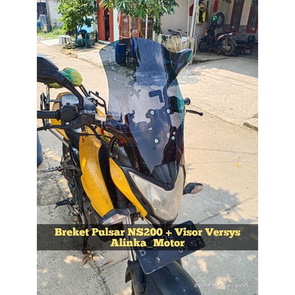PAKET Breket NS200+Visor Versys Pulsar NS200 50cm Visor Pulsar NS200 Visor Touring NS200