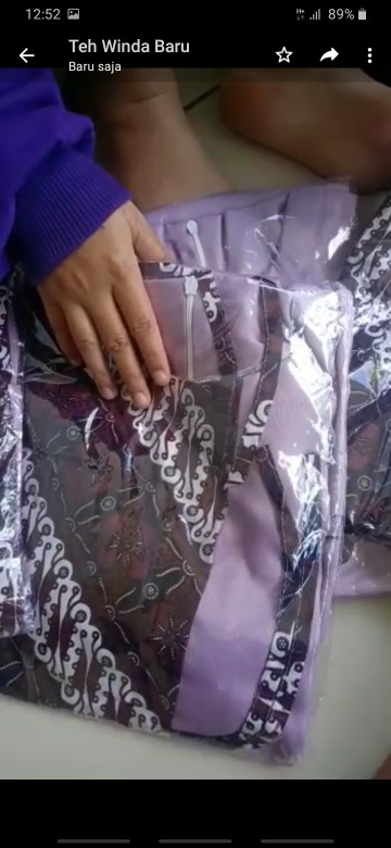 Tey-17 Batik Wanita Asj Sa Hrb026 Kenongo Kemeja Tosca Pendek