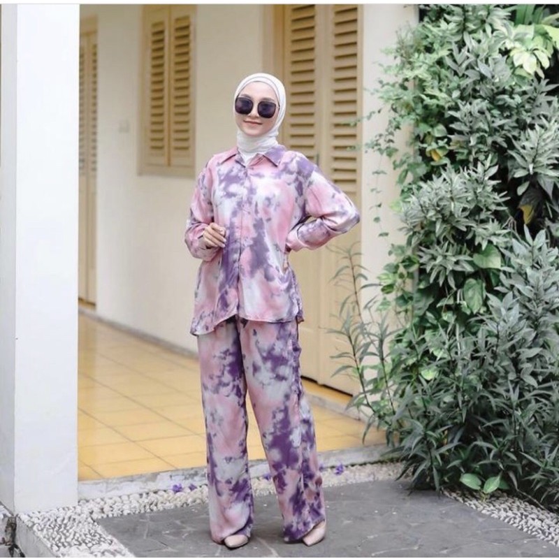 VIERA ONE SET / DAILY SET TIE DYE  / SETELAN RAYON PREMIUM