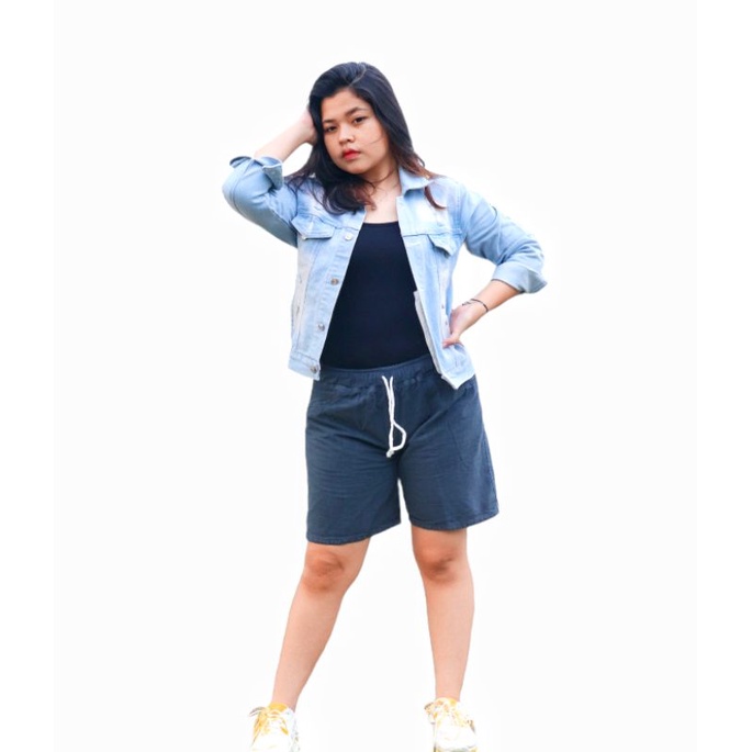 Celana Pendek Wanita Santai - Hotpant Semi Jeans