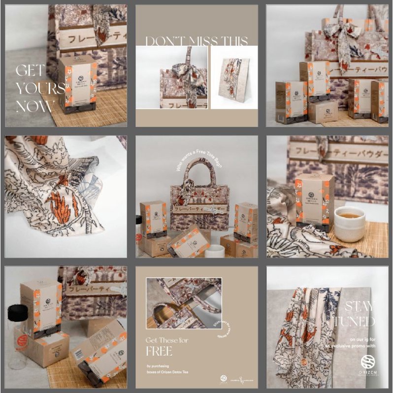 ORIZEN TEA DETOX FREE SHAKER/TAS/TWILLY/SCARF/CASHMERE SHAWL- BPOM