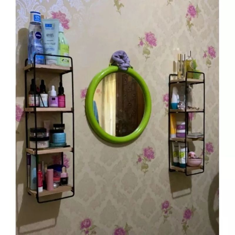 (RAK INDUSTRIAL) RAK SUSUN DINDING RAK MINIMALIS RAK GANTUNG RAK PAJANGAN HIASAN RUMAH HIASAN KAMAR RAK VINTAGE