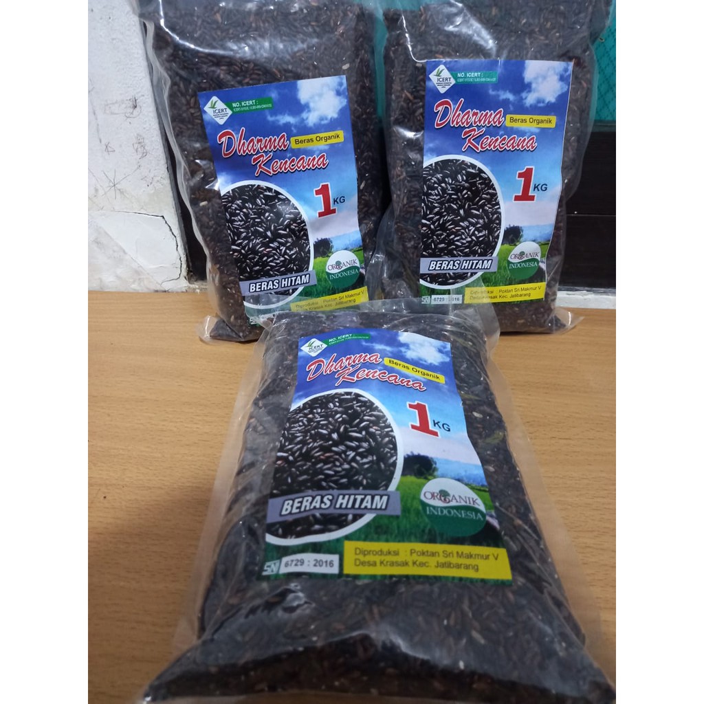 Beras Hitam Organik 1 Kg Dharma Kencana Indramayu Sehat Bebas Residu dan Bebas Bahan Kimia