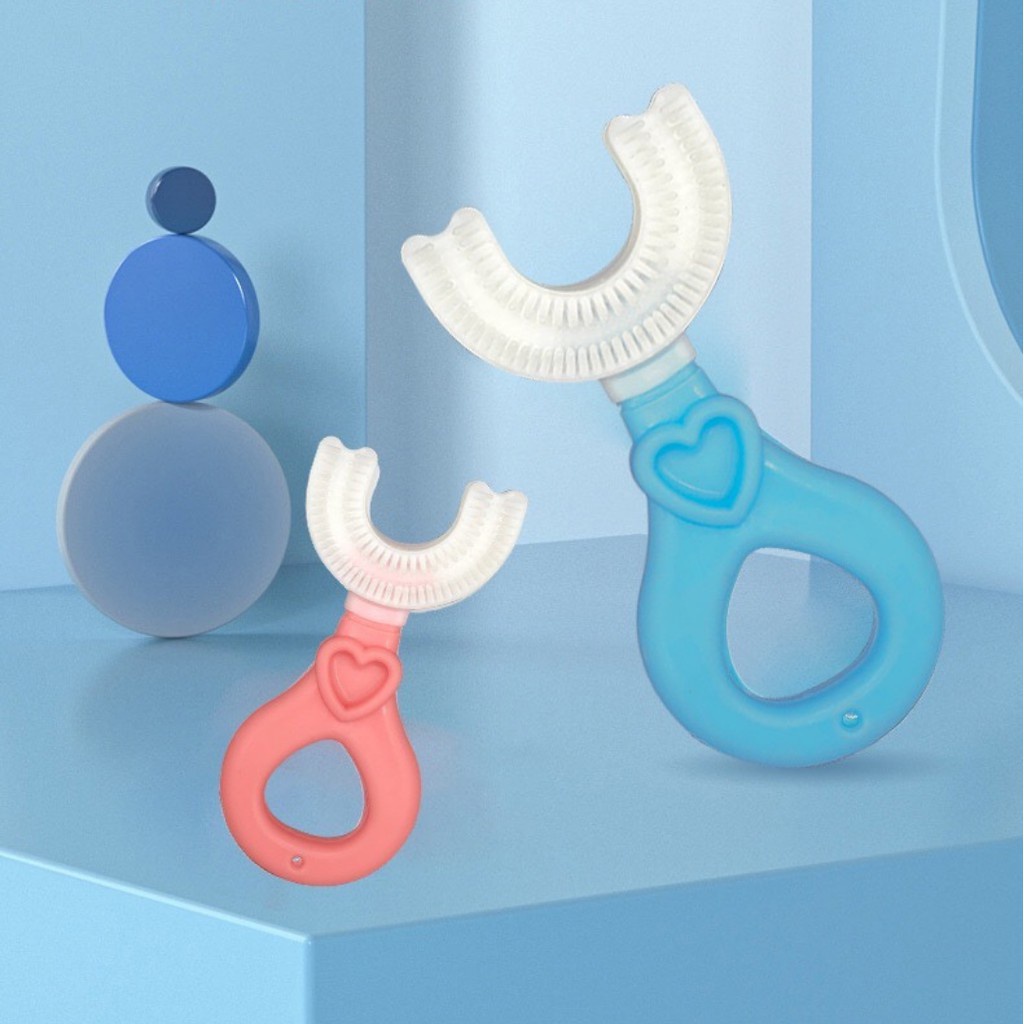 # HJ # Sikat Gigi Bentuk U Anak / Sikat Gigi Anak Bentuk U Bahan Silikon / Training Toothbrush / Tooth Brush Baby Silicon type U