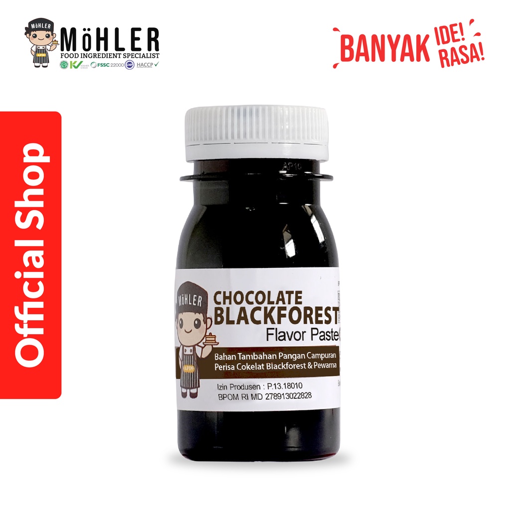 MOHLER Pasta perisa pewarna CHOCOLATE BLACKFOREST (KLIK COMBO HEMAT UNTUK BELI 1 GRATIS 1)