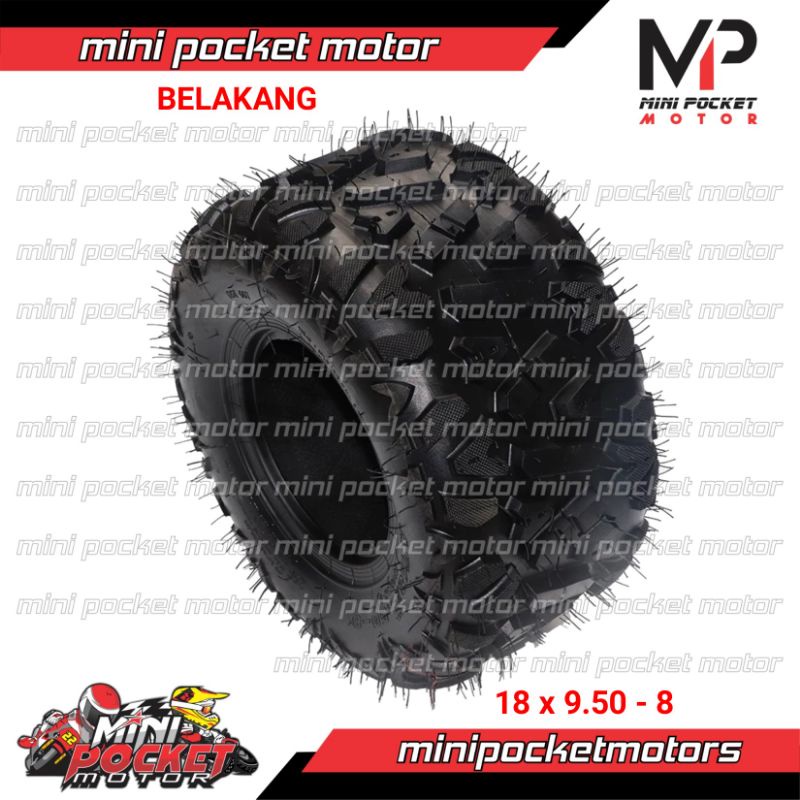 Ban BELAKANG ATV Offroad Ring 8 Ukuran 18X9.50-8 Ban ATV Ring 8 - 2Pcs