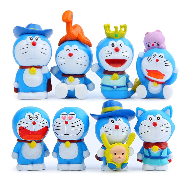 8Pcs Boneka Binatang Doraemon untuk Hadiah Ulang Tahun ...