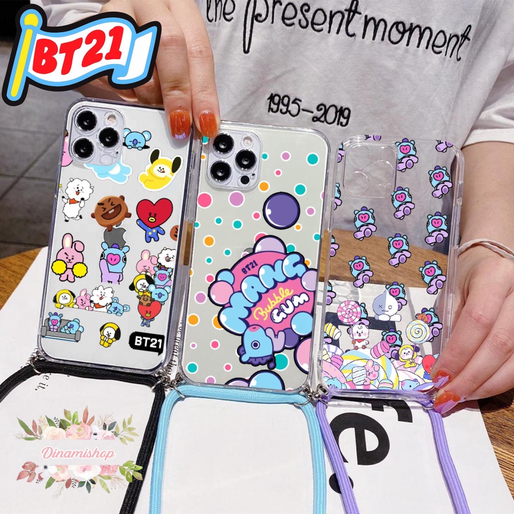 Softcase Slingcase Lanyard Bening KARTUN Oppo A1k A3s A5s A7 A12 A11k F9 A15 A52 A72 A92 DS3423