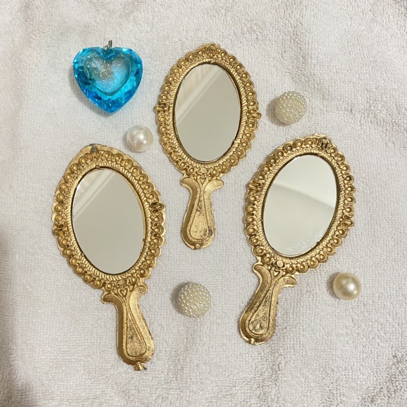 [BACA DESCRIPTION] Cermin Mini Gold Aesthetic  / Cermin Kecil Gold Aesthetic