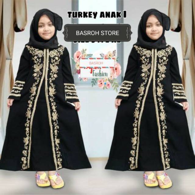 COD gamis bordir anak perempuan
