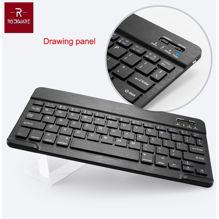 HB030 - Universal Slim Bluetooth 3.0 Keyboard 10 inch - Keyboard Slim Portabel Universal