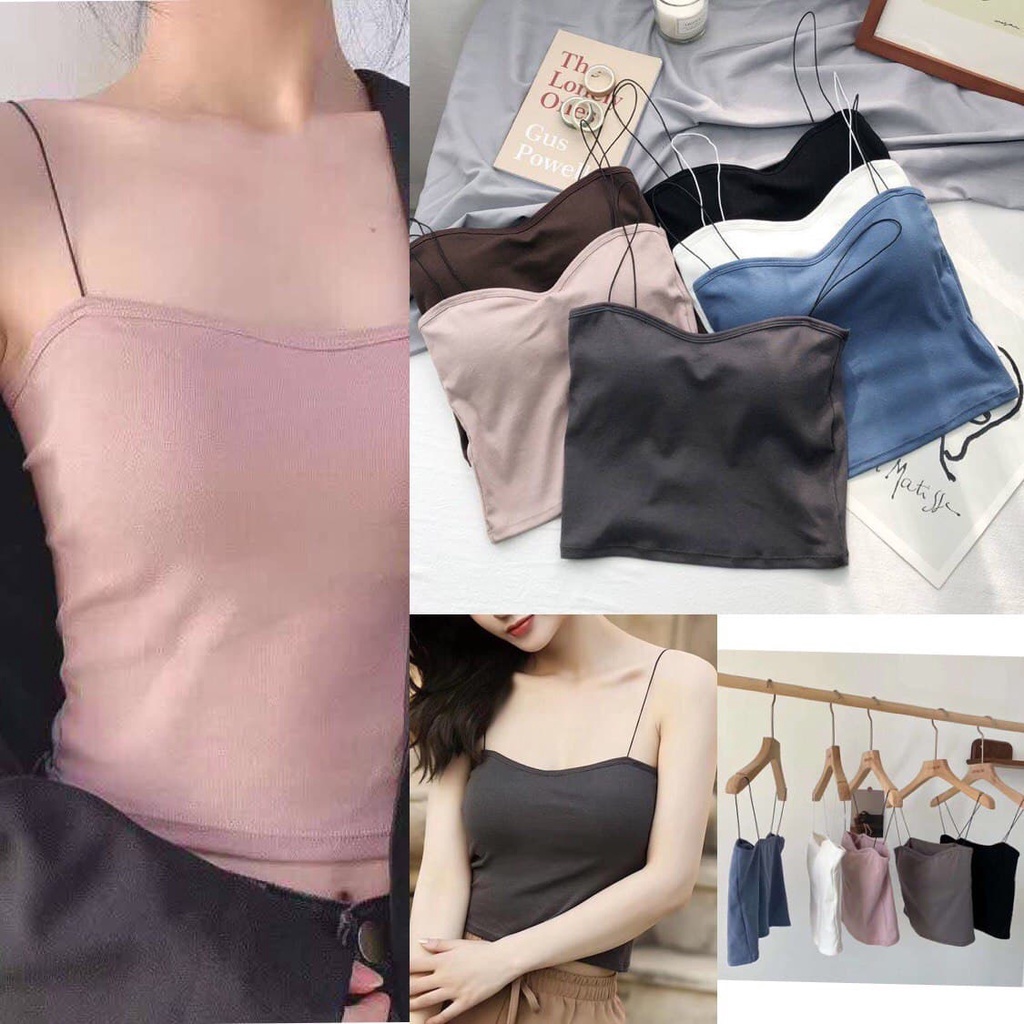 LIKESUN- BRA37 TANKTOP BRA WITH CUP MURAH BH SINGLET WANITA IMPORT NYAMAN ATASAN WANITA