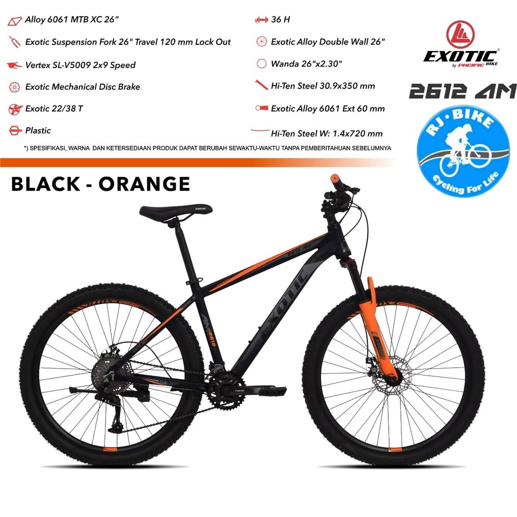 SEPEDA GUNUNG MTB 26 DAN 27.5 INCH EXOTIC 2612 AM