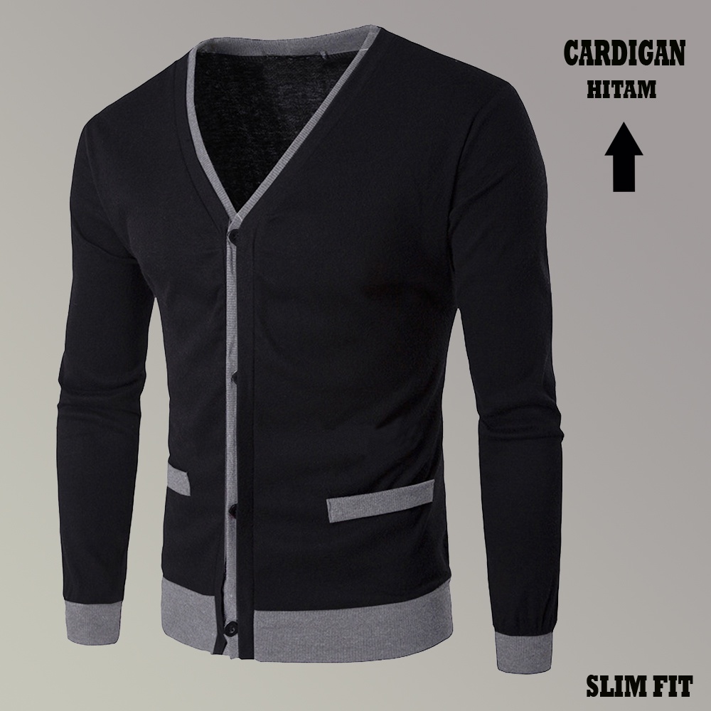 ( Harga Termurah ) Terbaru Cardigan Pria - Sweater Rajut Pria Bahan Lembut & Tebal - Cardigan Pria T