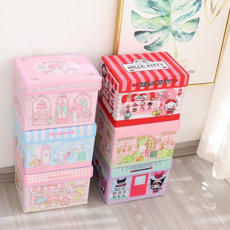 Box penyimpanan serbaguna Sanrio Hello Kitty Pompompurin Little Twin Stars Cinnamoroll snoopy Sailoor Moon Donald Brown