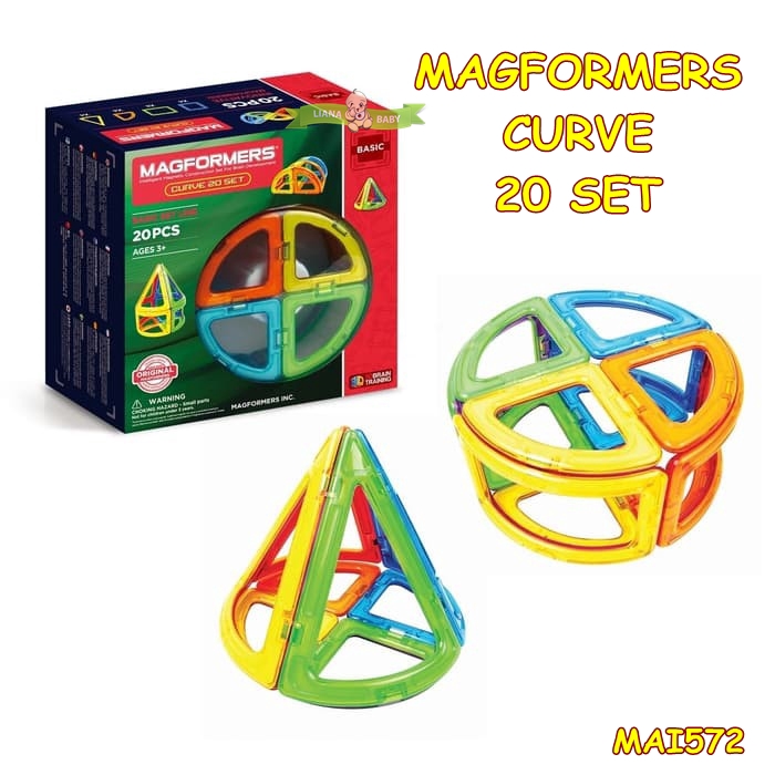 MAI572 MAINAN EDUKASI MAGFORMERS CURVE 20 SET