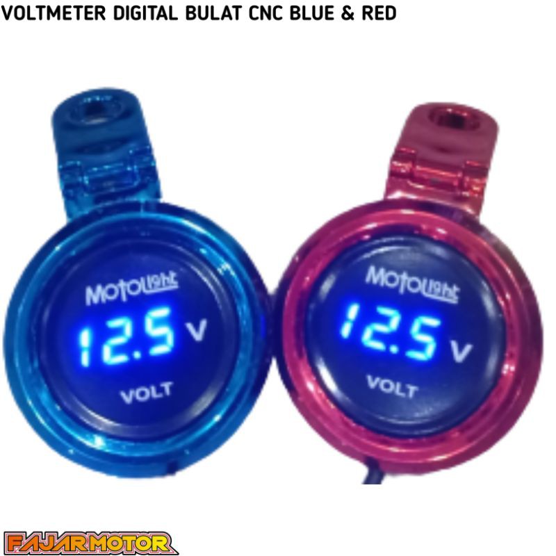 MOTOLIGHT VOLTMETER VOLTACE DIGITAL BULAT CNC