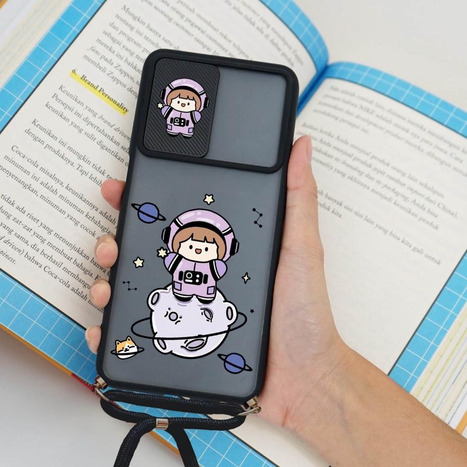 Koleksi Terbaru.. (KGT 01) Softcase Slide Tali Protek Kamera Vivo Y15s - y91 - y93 - y71 - y12 - y11