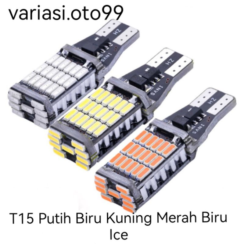 Lampu LED Mundur T15 T10 W16W Canbus 45LED