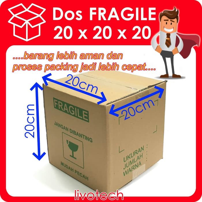 

DOS FRAGILE 20x20x20 Toko Online Shop Box/Kardus/Kotak MEDIUM Diskon