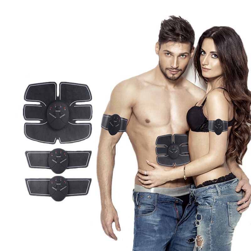 Alat Stimulator Terapi EMS Otot Six Pack ABS Abdominal Muscle Exercise - Black