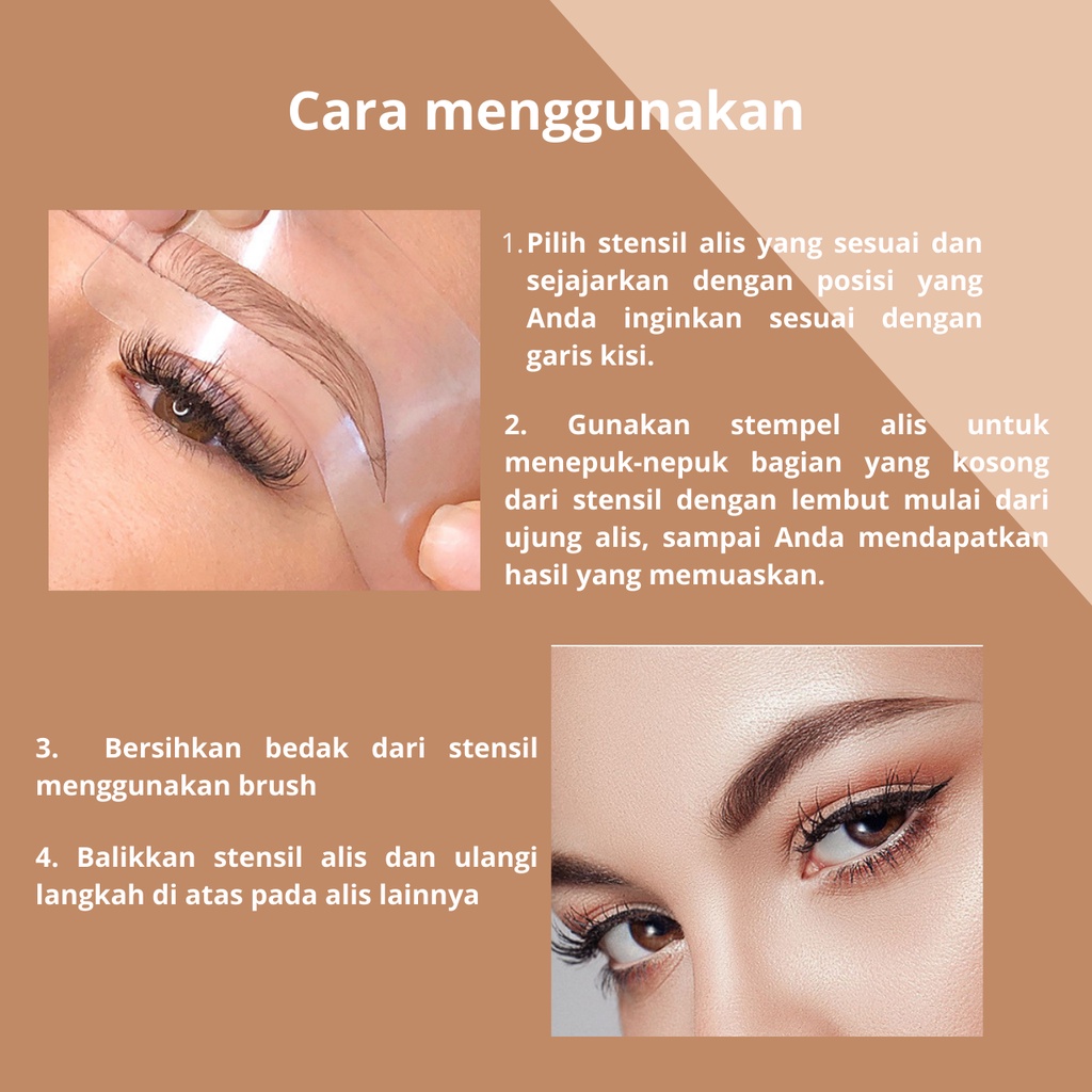 Eyebrow Stamp Original Shaping  Eyebrow Powder Cetakan Alis Instan Hairline And Waterproof With 10 Model Cetakan Alis Reusable And 2 Eyebrow Pen Brusheup