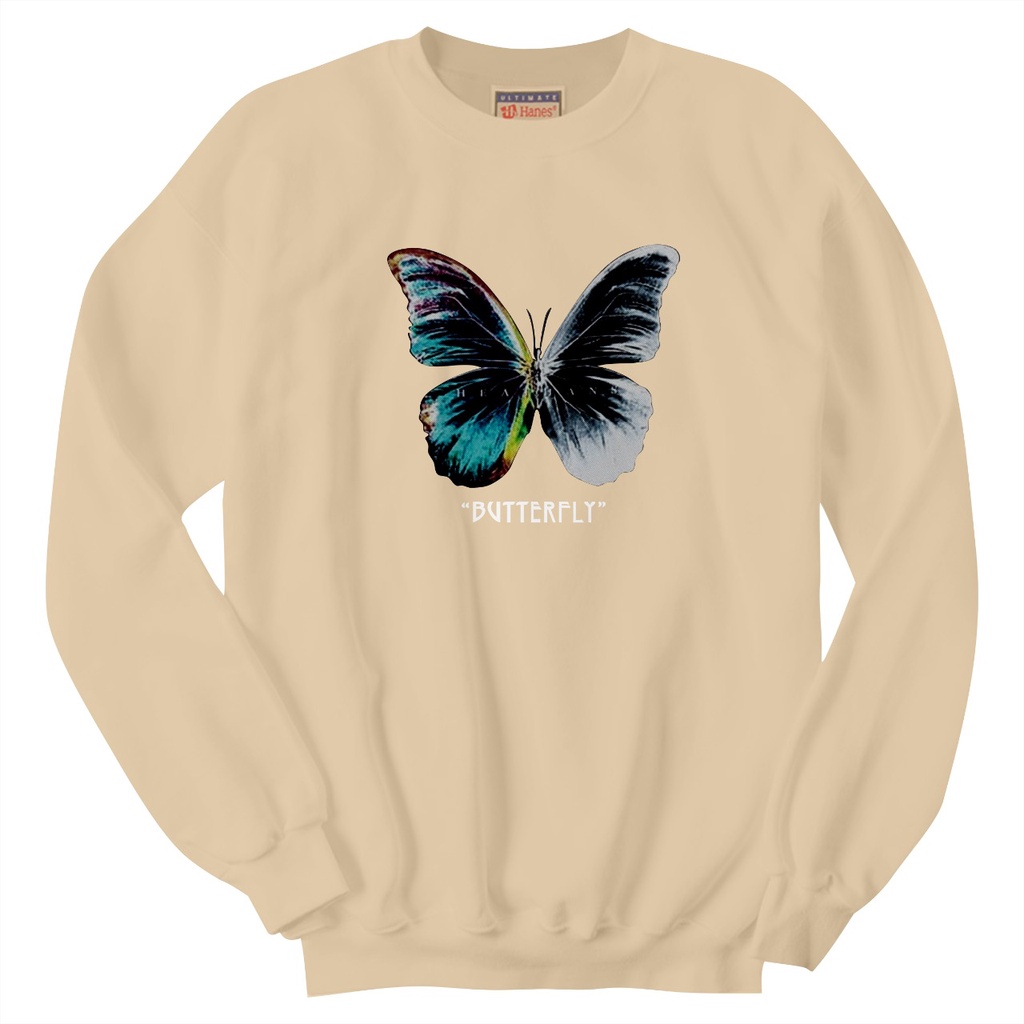 SWEATER CREWNECK BUTTERFLY BIS SIZE,M-XXL