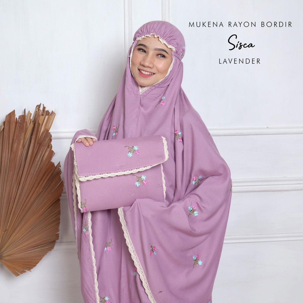 MUKENA BALI TASIK - MUKENA DEWASA RAYON BORDIR SISCA