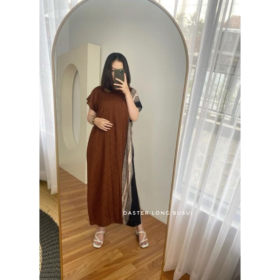 BISA COD DASTER LONG BUSUI JUMBO KATUN RAYON MOTIF BRANDED ETNIK VIRAL KEKINIAN HITS BAJU HAMIL DAIL