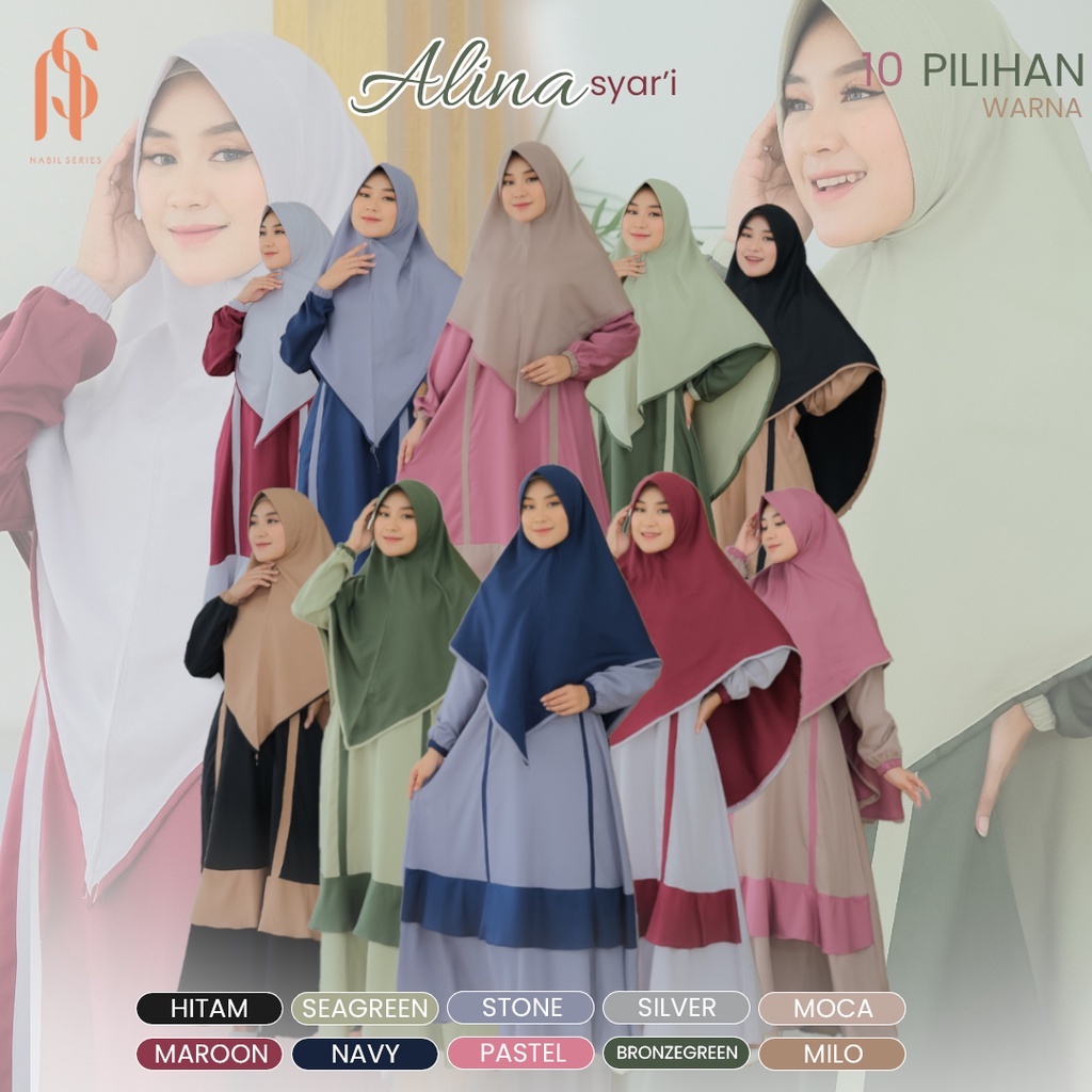 Gamis Alina Syar'i Ori Nabil Series