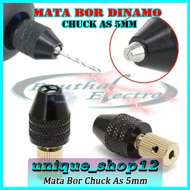Chuck Mata Bor Drill As Shaft 5mm Quick Change 0.3-3.5mm