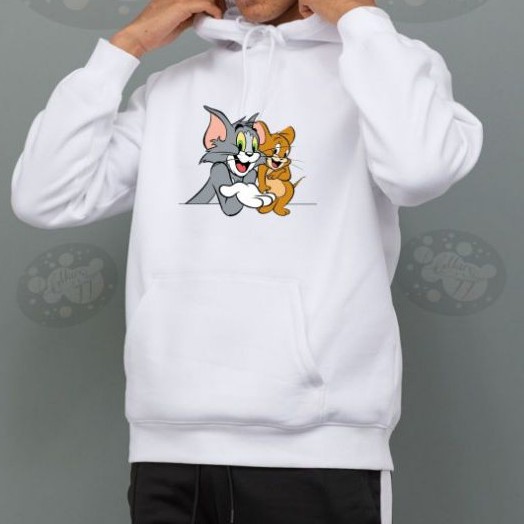 MARS SHOPE 77 / HOODIE JUMPER TOM N JERRY / HOODIE TOM AND JERRY / HOODIE UNISEX / HOODIE SIZE M-XXL