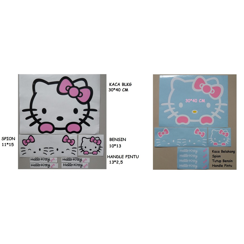 STIKER MOBIL HELLO KITTY CUTTING STICKER BODY MOBIL HELLO KITTY