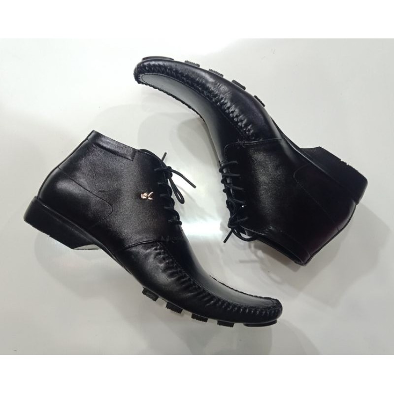 Sepatu Pantofel Boot Pria/Kulit Asli/Merek Playboy/Pantofel Formal Pria