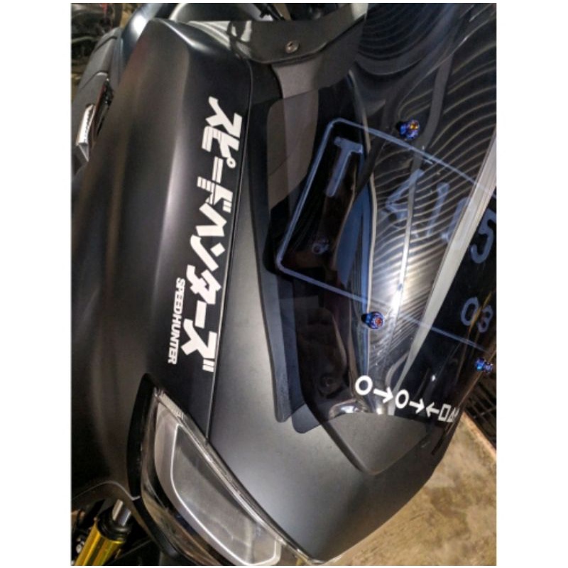 STIKER CUTTING SPEEDHUNTER DENGAN TULISAN KANJI JAPAN STIKER MOTOR SCOOPY NMAX