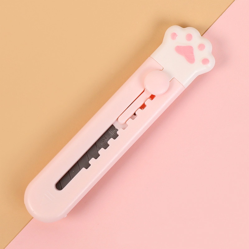 (CLASHOP)Paw Cutter Pemotong Kertas Mini Mohamm 1pc Cute Pisau Art Diy Untuk Perlengkapan Sekolah UNIK LUCU MOTIF imoda Kreatif Kantor