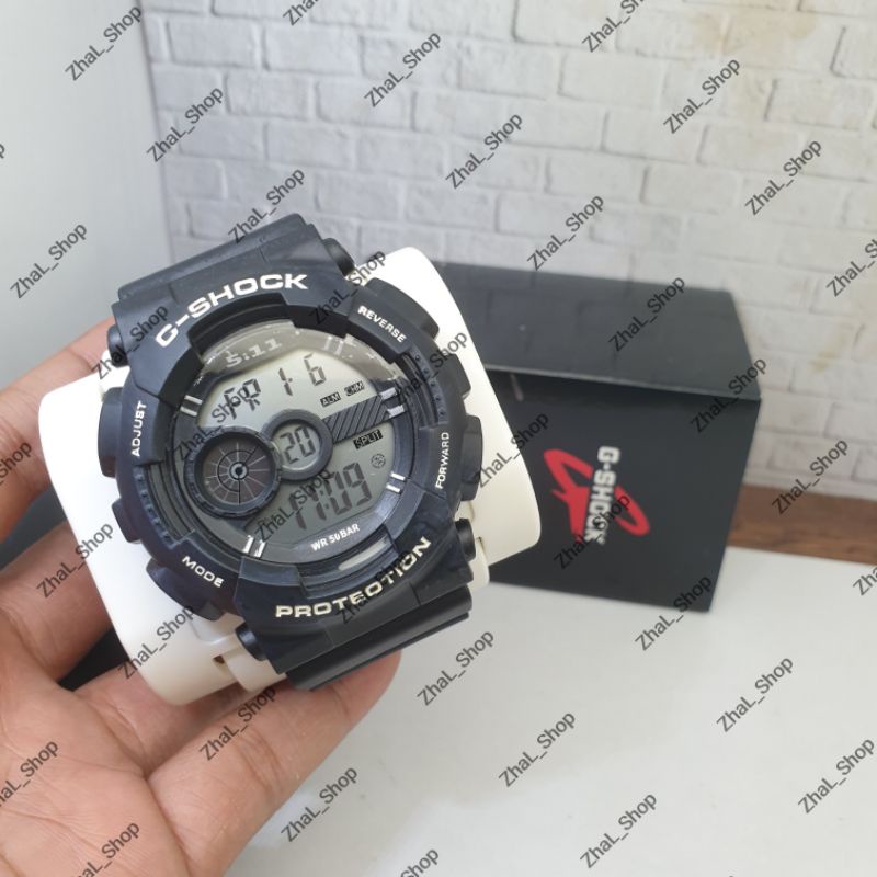 JAM TANGAN DIGITAL C SHOCK DIGITAL HITAM LIS PUTIH ANTI AIR