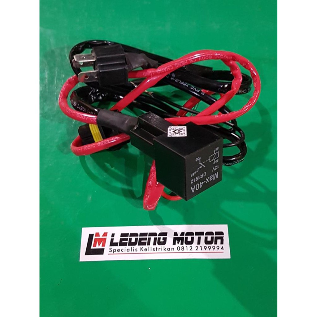 Sr- Relay Kabel Set HID H4 Motor Mobil Rellay Relai Lampu Xenon Hi Low MBV21