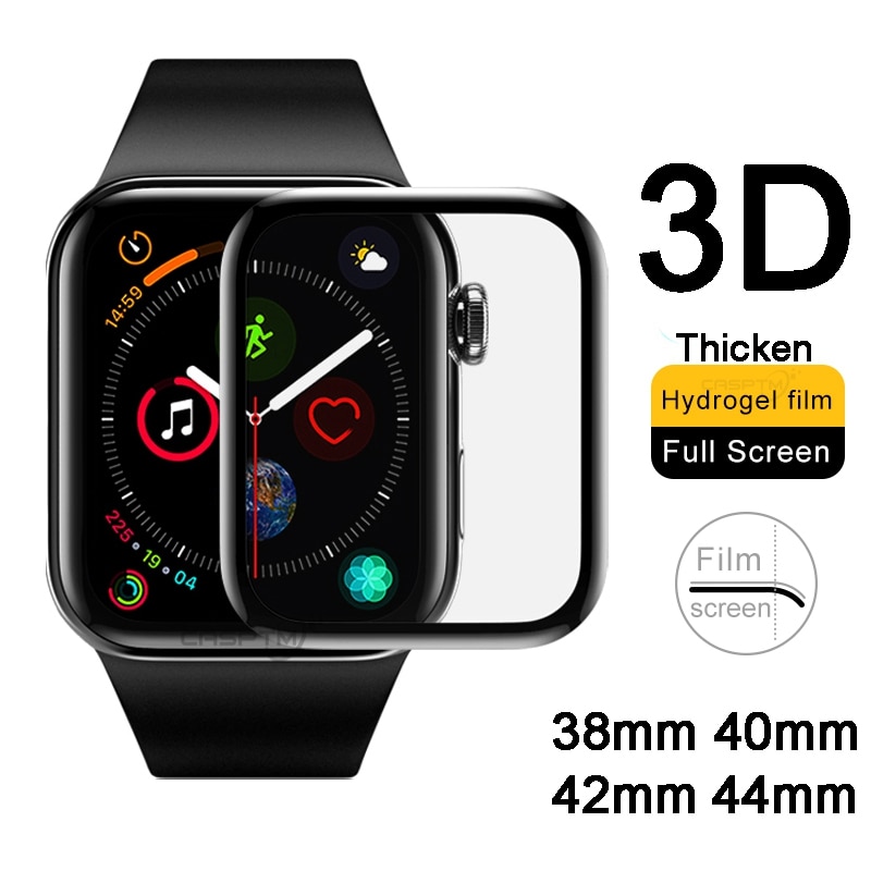 Pelindung Layar Hydrogel 3d Curved Untuk Apple Watch 5 1 2 3 4 5 40mm 44mm 42mm 38mm