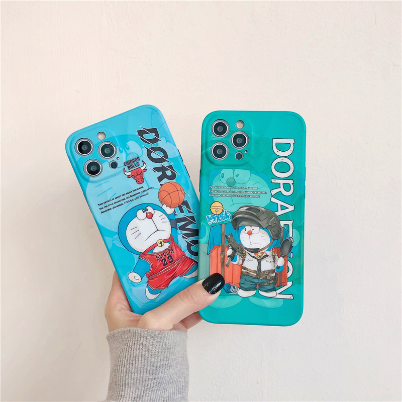 Soft Case Silikon Motif Doraemon Untuk Iphone 11 Pro Max Xs Max Xr 8 Plus 7 Plus 12 Pro Max