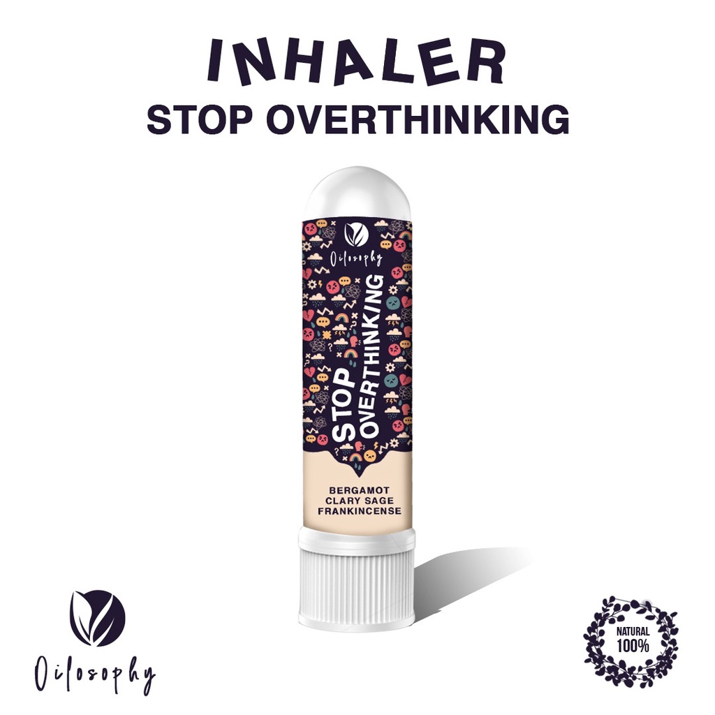 Inhaler Overthinking - Inheler Essensial Oil Aromatherapy Penenang Pikiran Penambah Imun Tubuh - Inhaller Aromaterapi Bergamot Essential Oil Herbal Frankincense Oil Relaxing Aroma - Pereda Stres Dewasa Pelega Hidung Herbal Paling Ampuh Original Murah COD