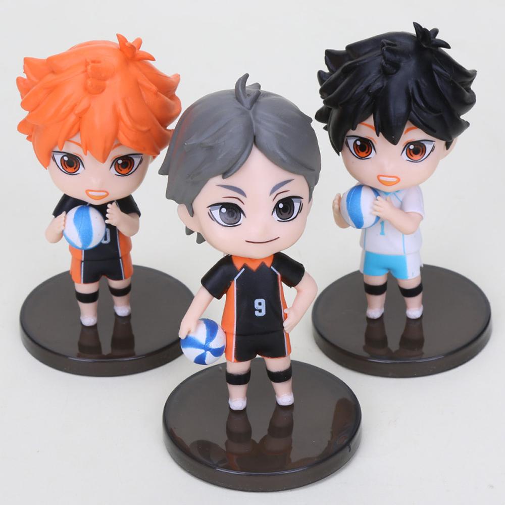 SKJK   Haikyuu Figure Hadiah 4pcs /set Anime Figure Mainan Action Figure Tobio Kageyama