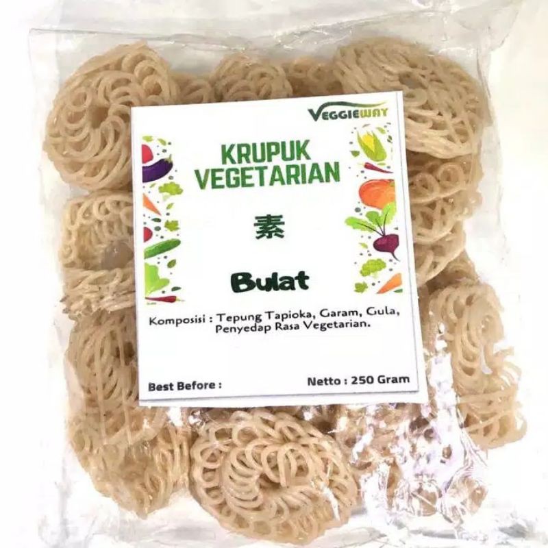 

Kerupuk Mentah Vegan Bulat