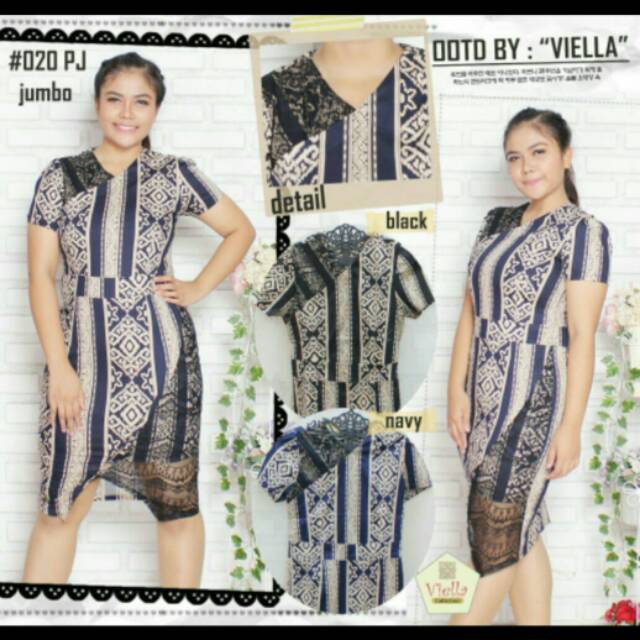 Dress Midi/Mini/Gaun Batik Jumbo/Bigsize Simple Canyik Modern Etnik