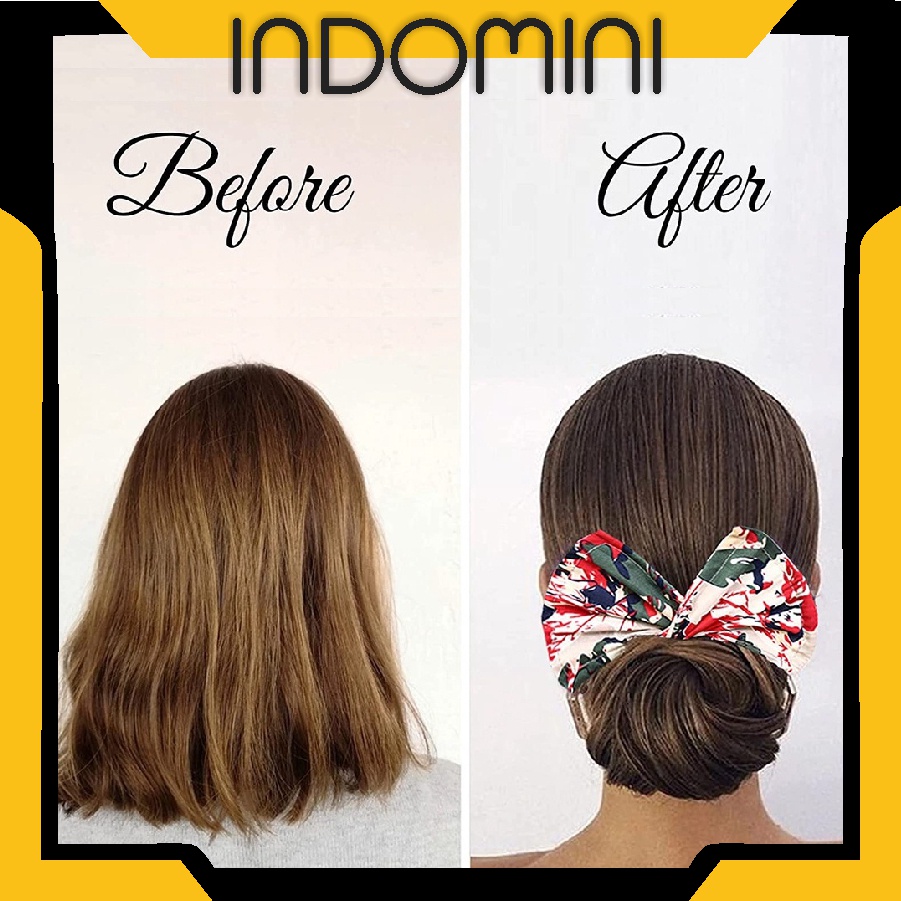 INDOMINI Magic Hair Bun Maker Hairdini Pita Donut Styling Bands Donat Sanggul Cepol Ribbon Magic Hair Roll Gulungan Rambut Kawat Ala Korea A066